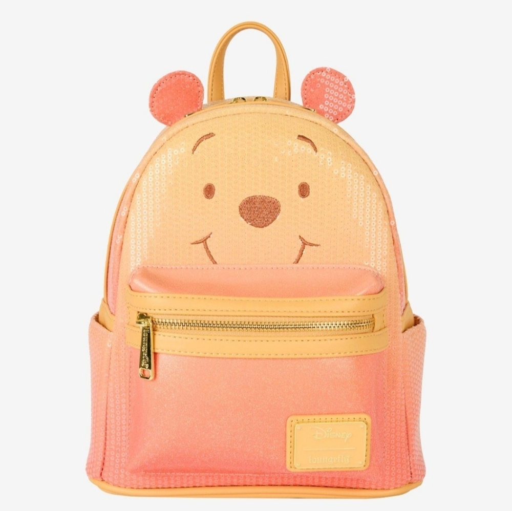 Loungefly Sequin And Glitter Winnie the Pooh Cosplay Mini Backpack